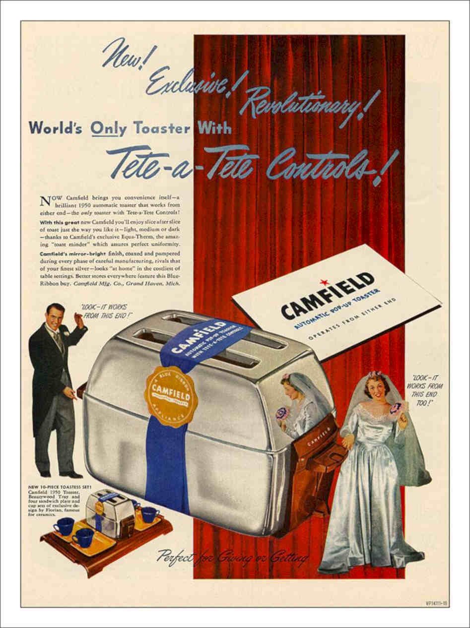 Toaster Wedding 1950s Vintage Retro Advert Poster A4 Photo Print