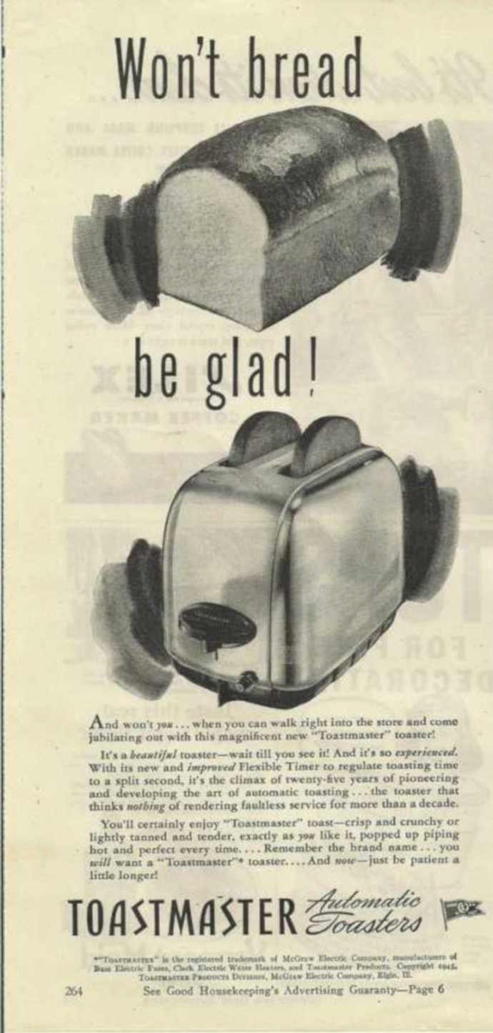 Toastmaster Automatic Toasters Vintage Retro Advert Ads A4 Photo Print