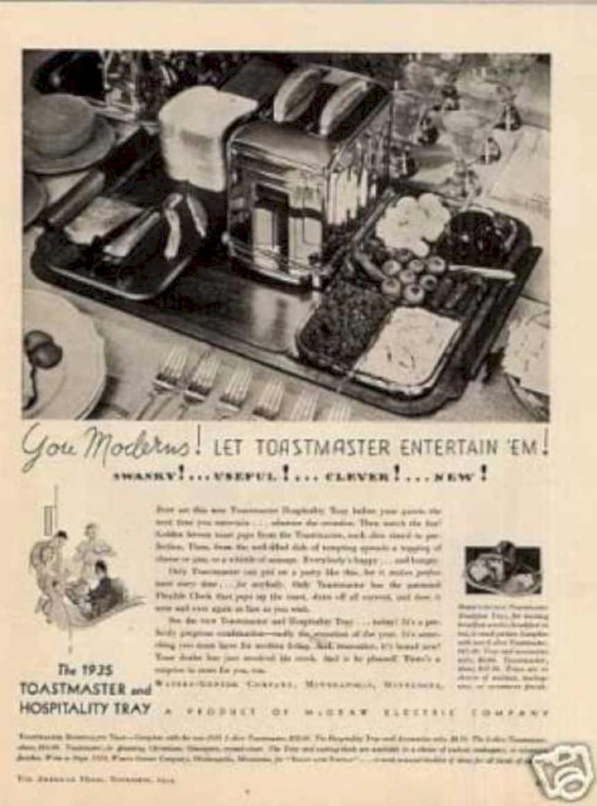 Toastmaster Tray 1925 Vintage Retro Advert Ads A4 Photo Print
