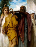 Tobias Saying Good Bye To His Father Bouguereau A4 Photo Print