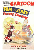 Tom Jerry Tennis 1940s Vintage Retro Advert Poster
