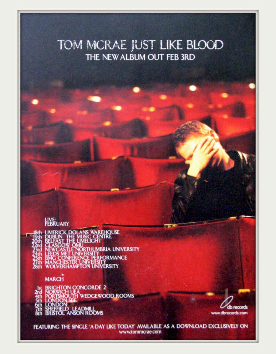 Tom Mcrae Just Vintage Retro Advert Poster A4 Photo Print