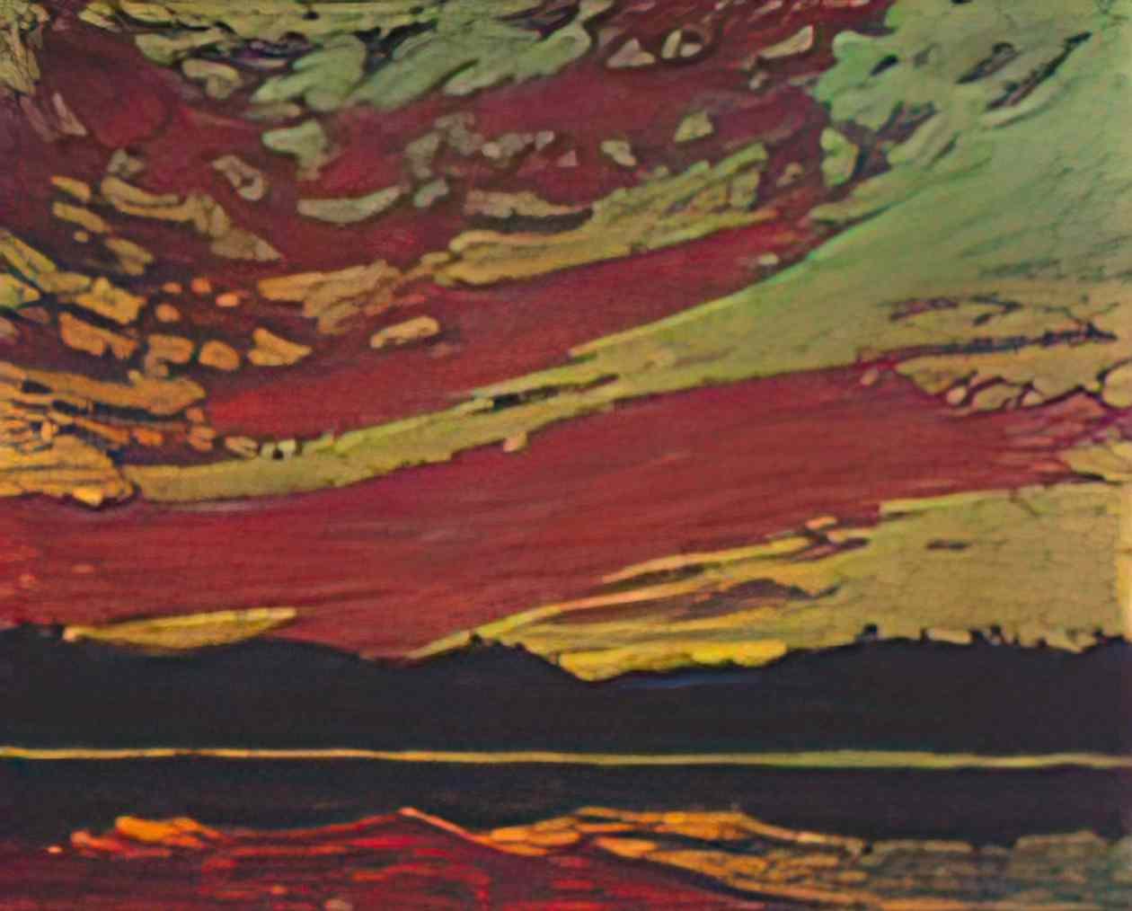 Tom Thomson sunset 1915 Art A4 Photo Print