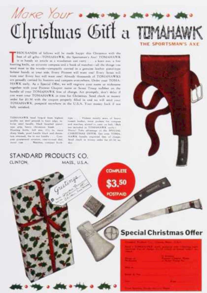 Tomahawk Axe Christmas Vintage Retro Advert Ads A4 Photo Print