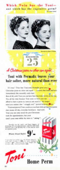 Toni Christmas Perm 1940s Vintage Retro Advert Poster