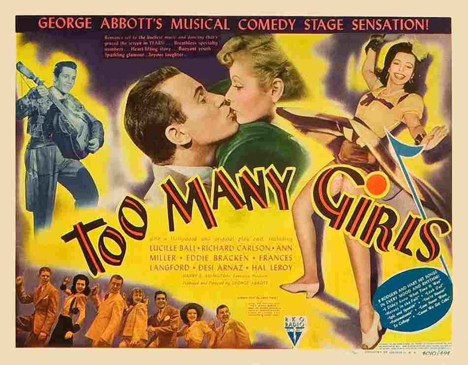  Too Many Girls 1940 02 film star poster A4 Photo Print