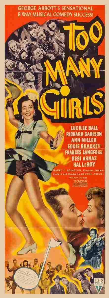  Too Many Girls 1940 05 film star poster A4 Photo Print