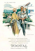 Tootal Fabrics Interlaken 1940s Vintage Retro Advert Poster