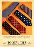 Tootal Ties Display 1930s Vintage Retro Advert Poster