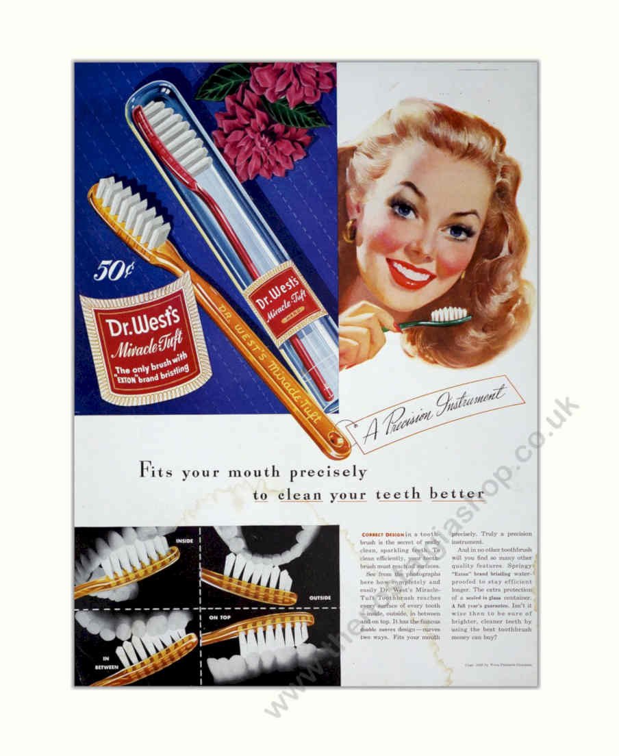 Toothbrush Miracle Taft Vintage Retro Advert Poster A4 Photo Print