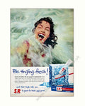 Toothpaste Ice Cube Vintage Retro Advert Poster A4 Photo Print