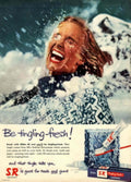 Toothpaste Ski Sr 1950s Vintage Retro Advert Poster