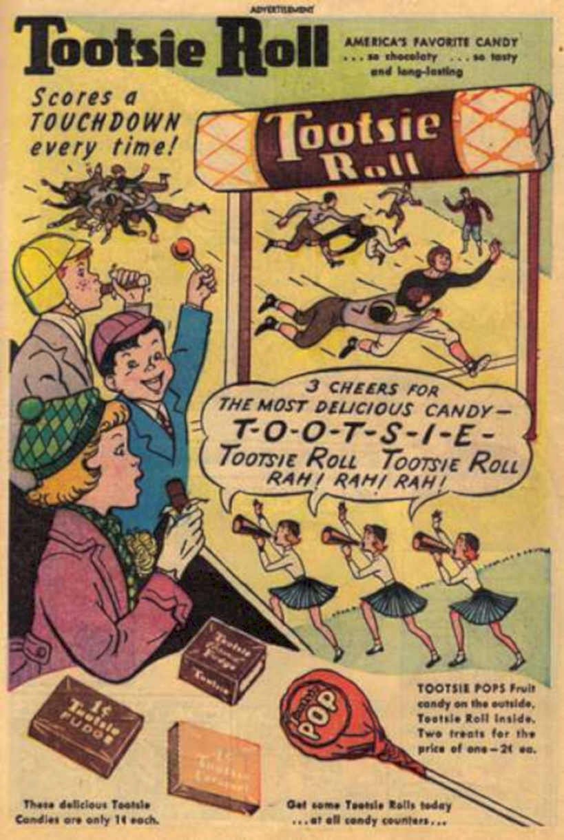 Tootsie Roll Candy Vintage Retro Advert Ads A4 Photo Print