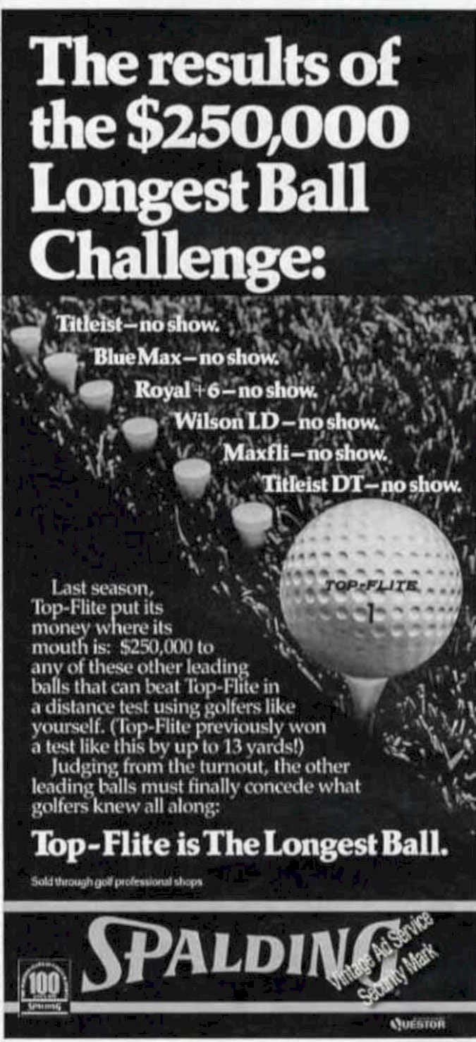 Top Flite Golf Vintage Retro Advert Ads A4 Photo Print