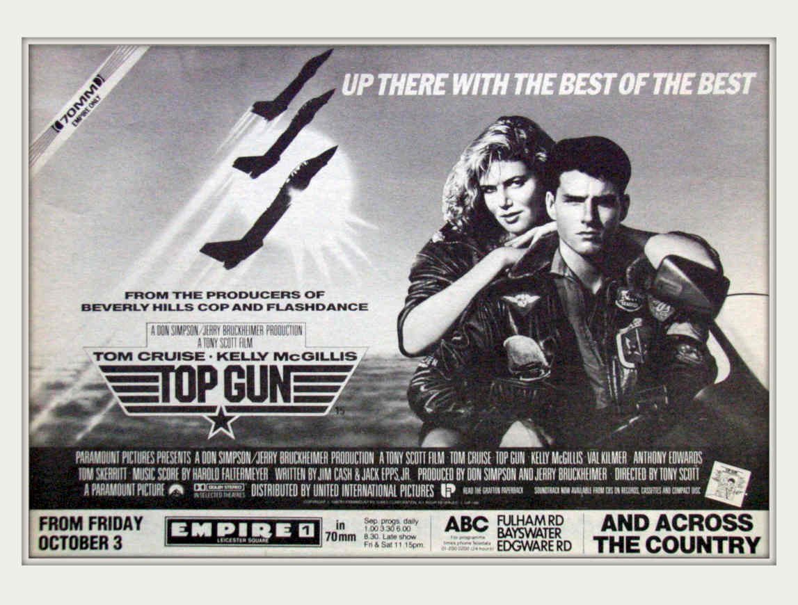 Top Gun Movie Vintage Retro Advert Poster A4 Photo Print