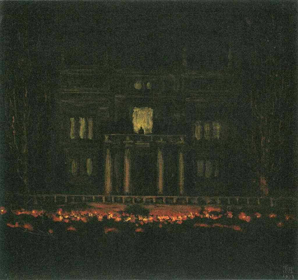 Torches Franz Von Stuck Symbolism A4 Photo Print