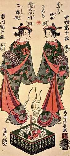 Torii Kiyohiro Ichikawa Danjuro Iv And Nakamura Tomijuro I A4 Photo Print