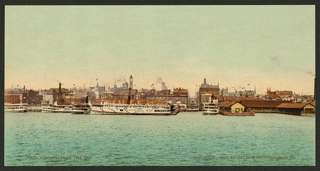 Toronto from the bay Vintage A4 Photo Print