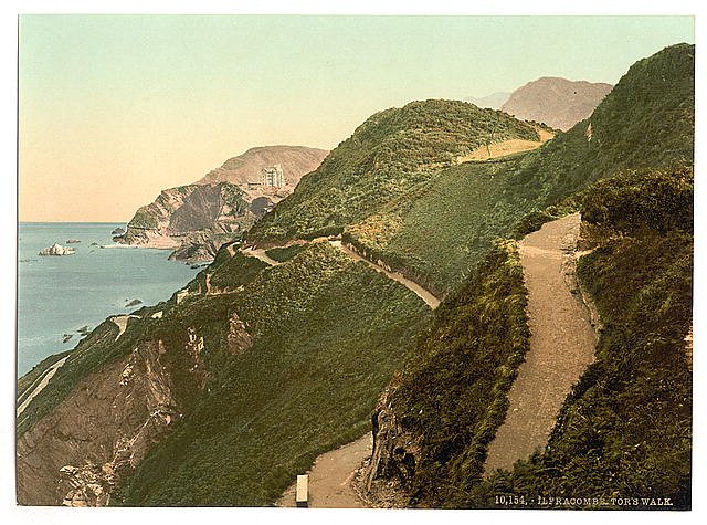 Tors Walk Ilfracombe Vintage A4 Photo Print