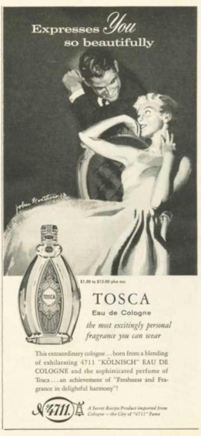 Tosca Cologne Bottle Vintage Retro Advert Ads A4 Photo Print