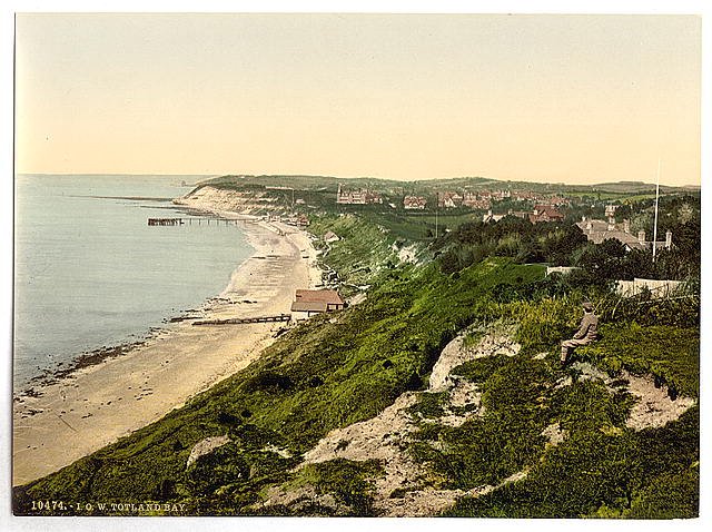 Totland Bay Isle of Wight Vintage A4 Photo Print