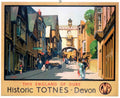 Totnes Devon Street Vintage Retro Advert Poster A4 Photo Print