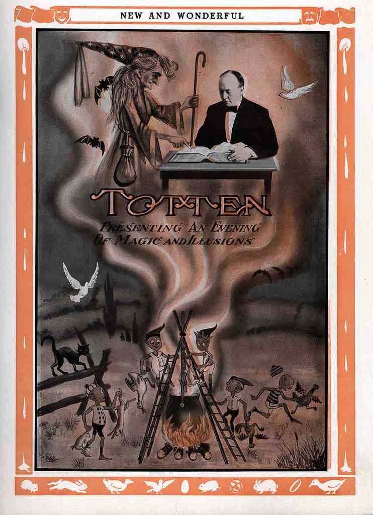 Totten 2 Magic Magician Vintage A4 Photo Print