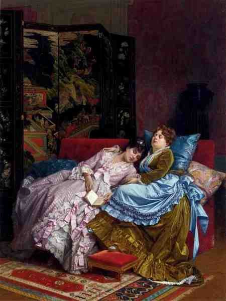 Toulmouche Auguste An Afternoon Idyll A4 Photo Print