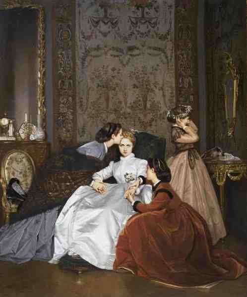 Toulmouche Auguste La Fiancee Hesitante A4 Photo Print