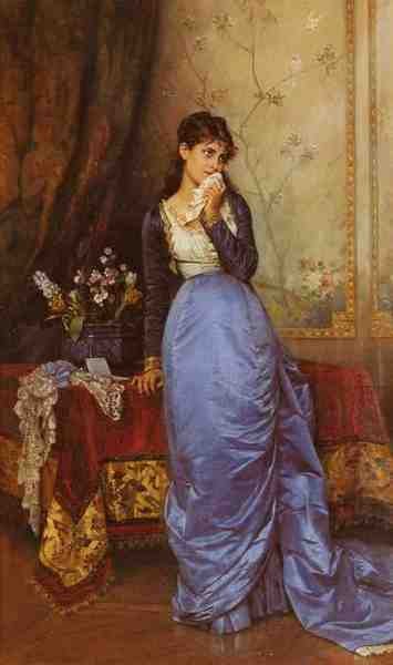 Toulmouche Auguste The Letter A4 Photo Print