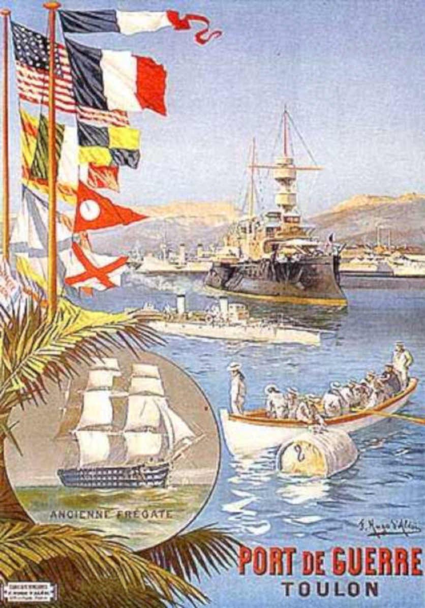 Toulon Warships Naval Vintage Retro Advert Ads A4 Photo Print