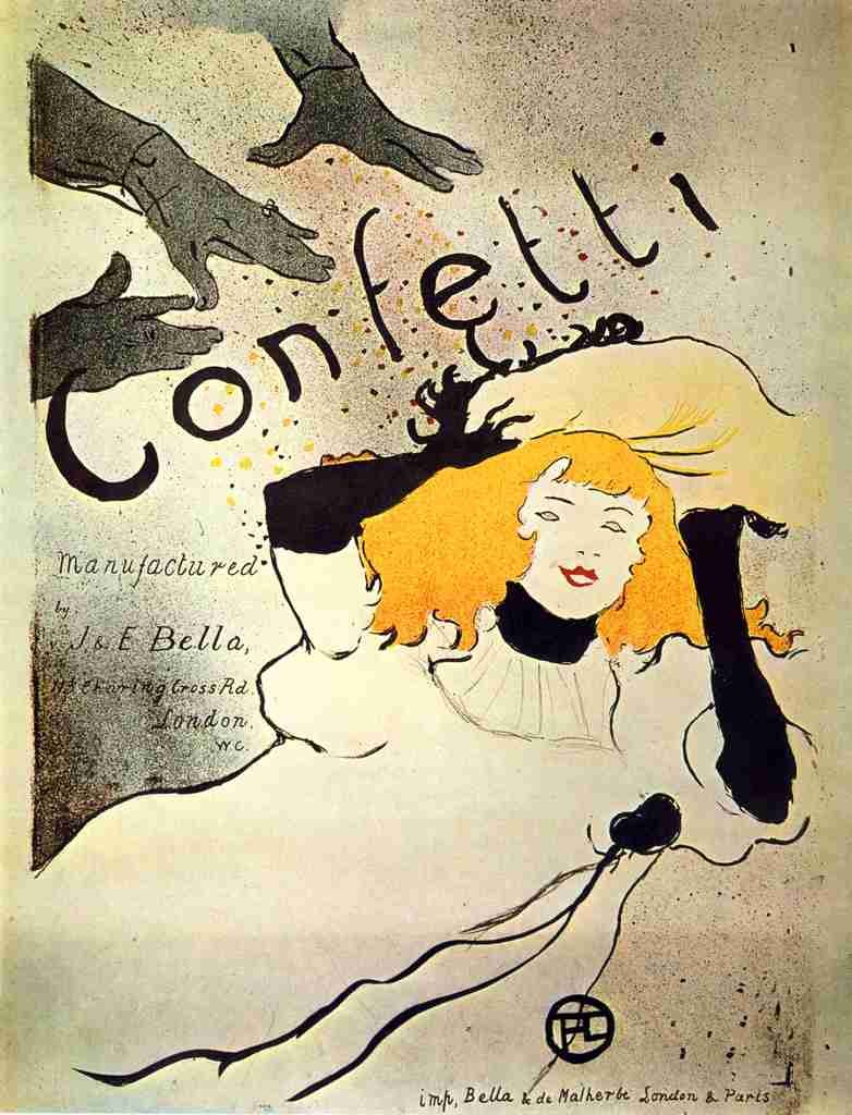 Toulouse Lautrec 1Confetti 1894 A4 Photo Print
