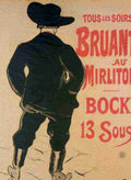 Toulouse Lautrec Aristde Bruant A4 Photo Print
