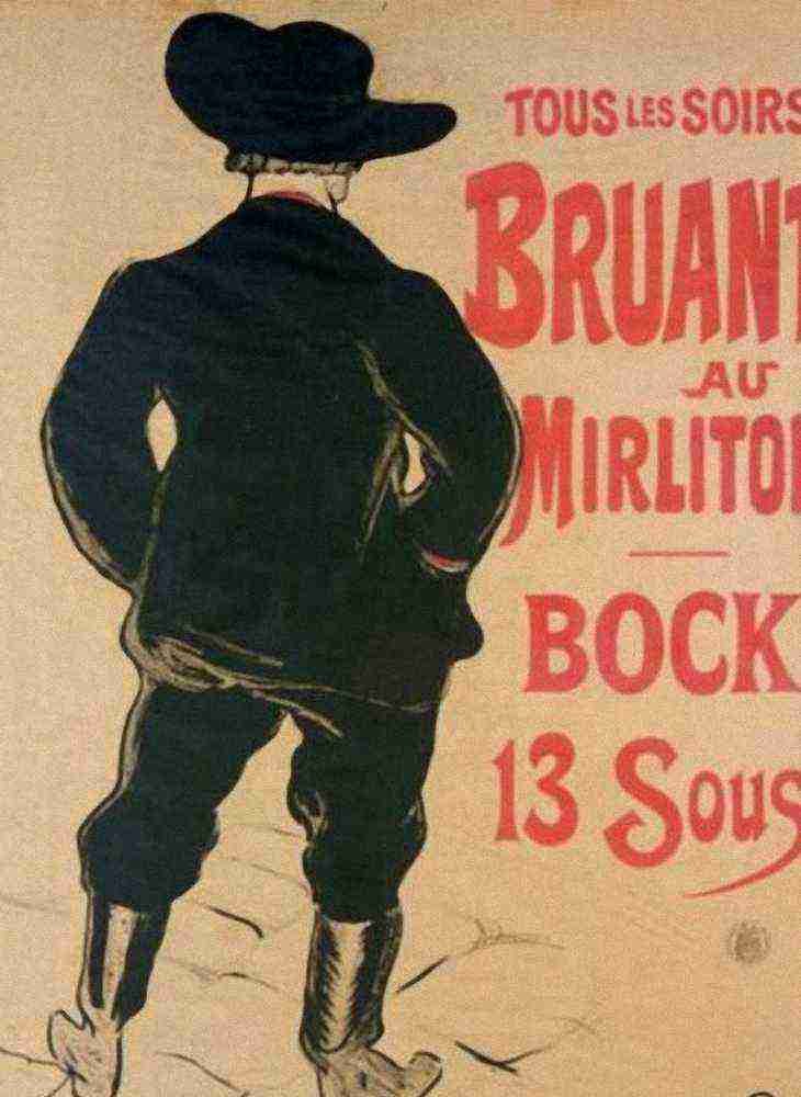 Toulouse Lautrec Aristde Bruant A4 Photo Print