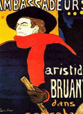 Toulouse Lautrec Aristide Bunting In His Cabaret A4 Photo Print