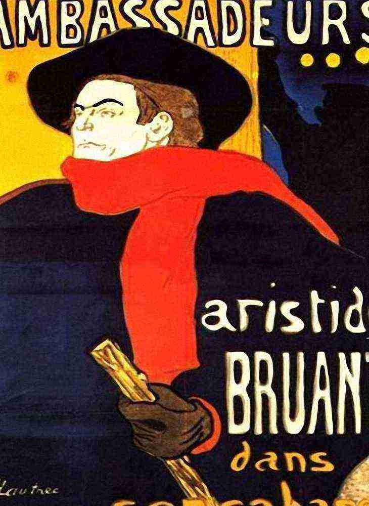 Toulouse Lautrec Aristide Bunting In His Cabaret A4 Photo Print
