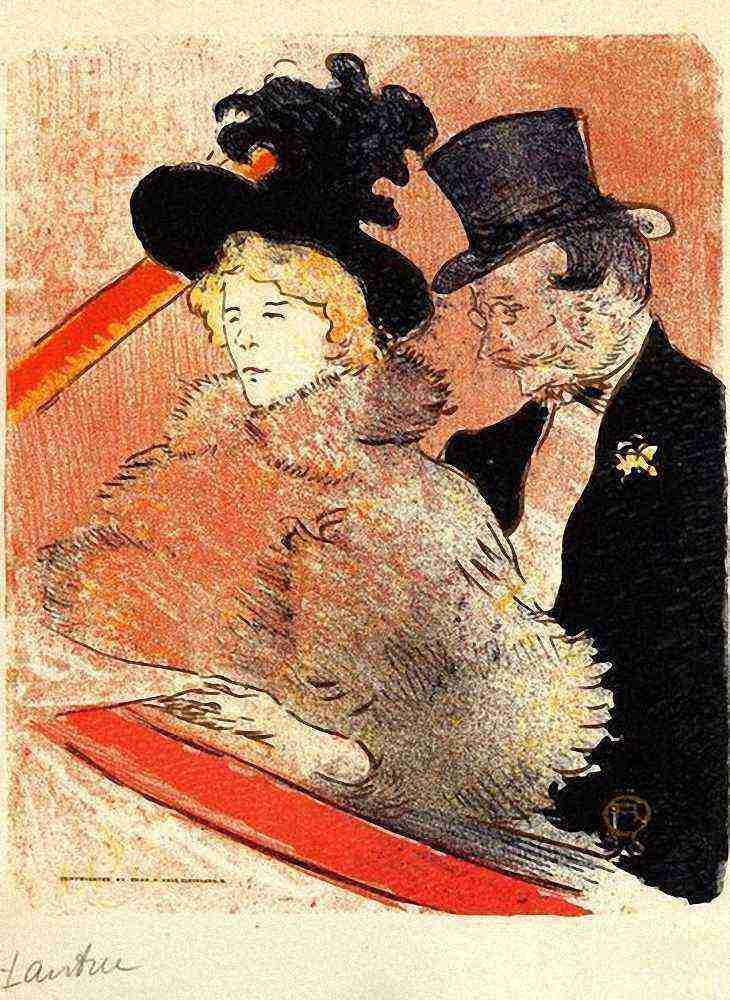 Toulouse Lautrec At The Concert A4 Photo Print