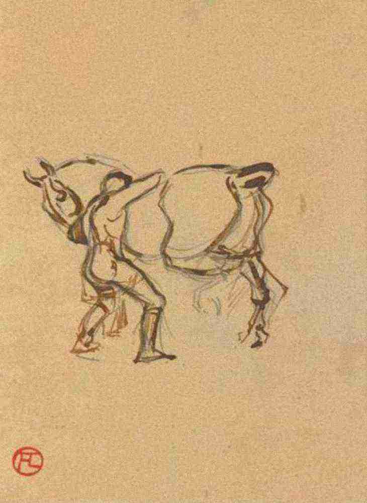 Toulouse Lautrec Cavalier Sellant Son Cheval A4 Photo Print