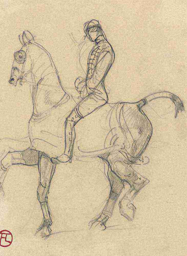 Toulouse Lautrec Cavalier A4 Photo Print
