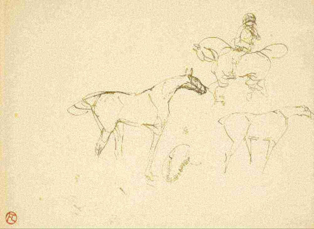 Toulouse Lautrec Chevaux A4 Photo Print