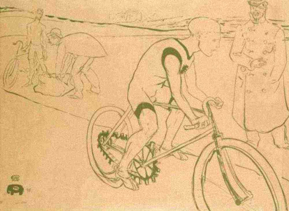 Toulouse Lautrec Cycle Michael 2 A4 Photo Print