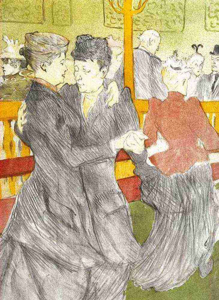 Toulouse Lautrec Dancing At The Moulin Rouge A4 Photo Print