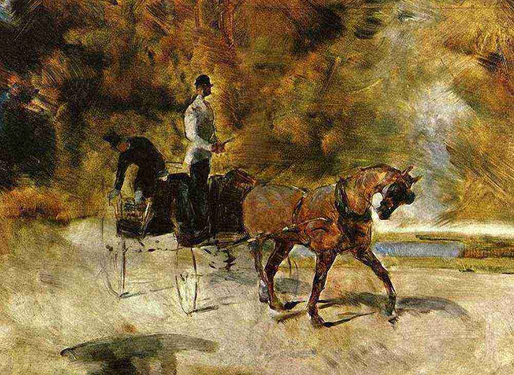 Toulouse Lautrec Dog Car Der Einspanner A4 Photo Print