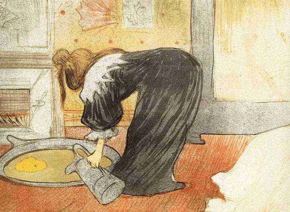 Toulouse Lautrec Elles Woman With A Tub A4 Photo Print