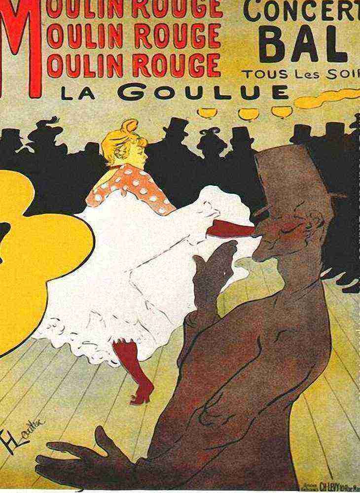 Toulouse Lautrec La Goulue Concert Balll A4 Photo Print