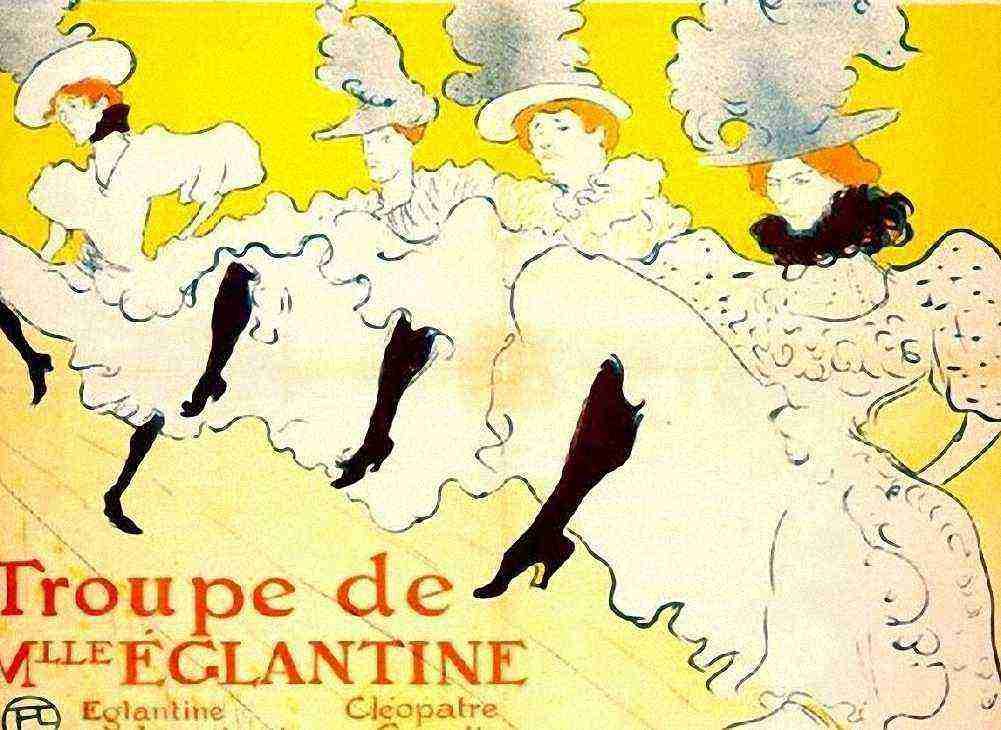 Toulouse Lautrec La Troupe De Mlle Eglantine A4 Photo Print