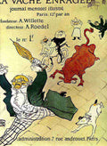 Toulouse Lautrec La Vache Enragee A4 Photo Print