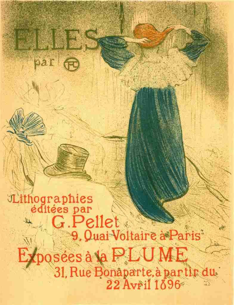 Toulouse Lautrec Les Affiches nd Elles A4 Photo Print