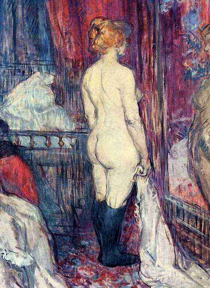Toulouse Lautrec Nude Standing Before A Mirror A4 Photo Print