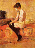 Toulouse Lautrec Nude Woman On A Divan A4 Photo Print